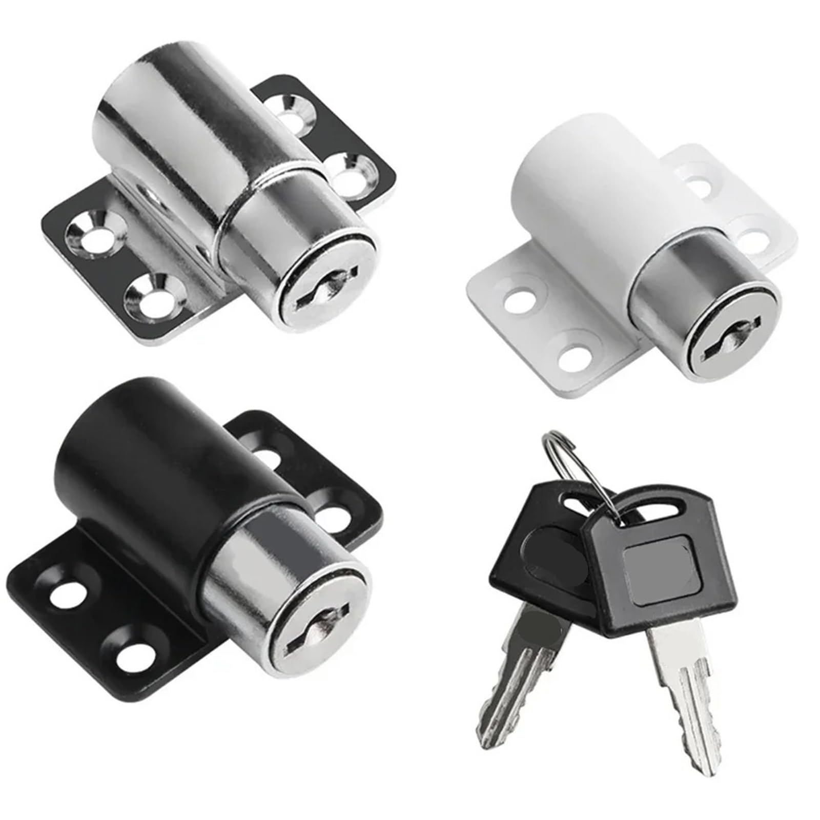 Jwvialel A Sliding Patio Screw Push Luminum Lloy Door Lock With Keys 1Pcs(A)