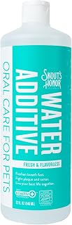 SKOUT'S HONOR Fresher Breath Water Additive for Dogs and Cats, 32 oz | VOHC-Accepted for Tartar Control, Clinically Proven coactiv+ Formula, Freshens Breath Fast, No Brushing, Flavorless, 2-Pack