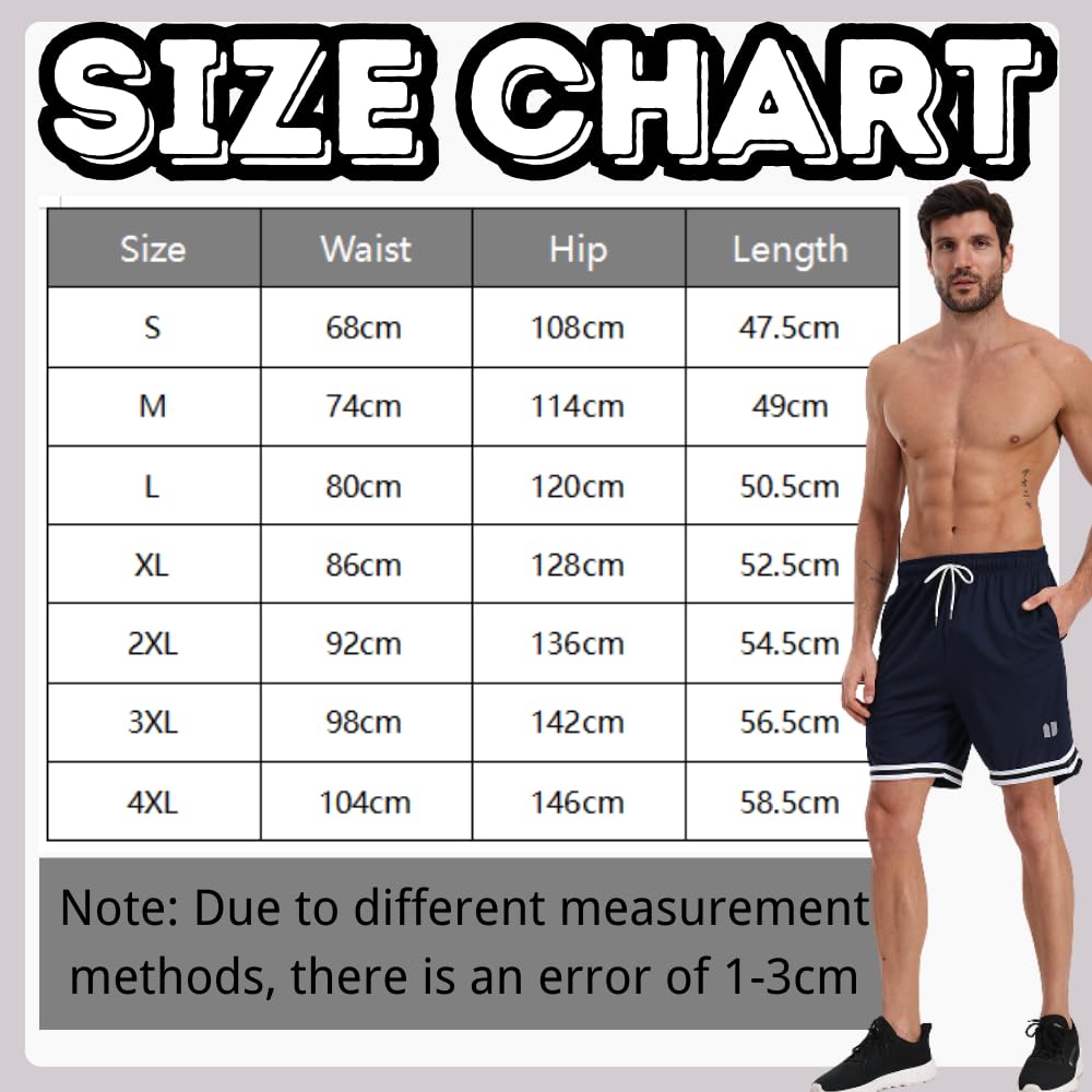 Paquete de 5 pantalones cortos deportivos para hombre, de secado rápido, para gimnasio, correr, fitness, entrenamiento, con bolsillos y cintura elástica