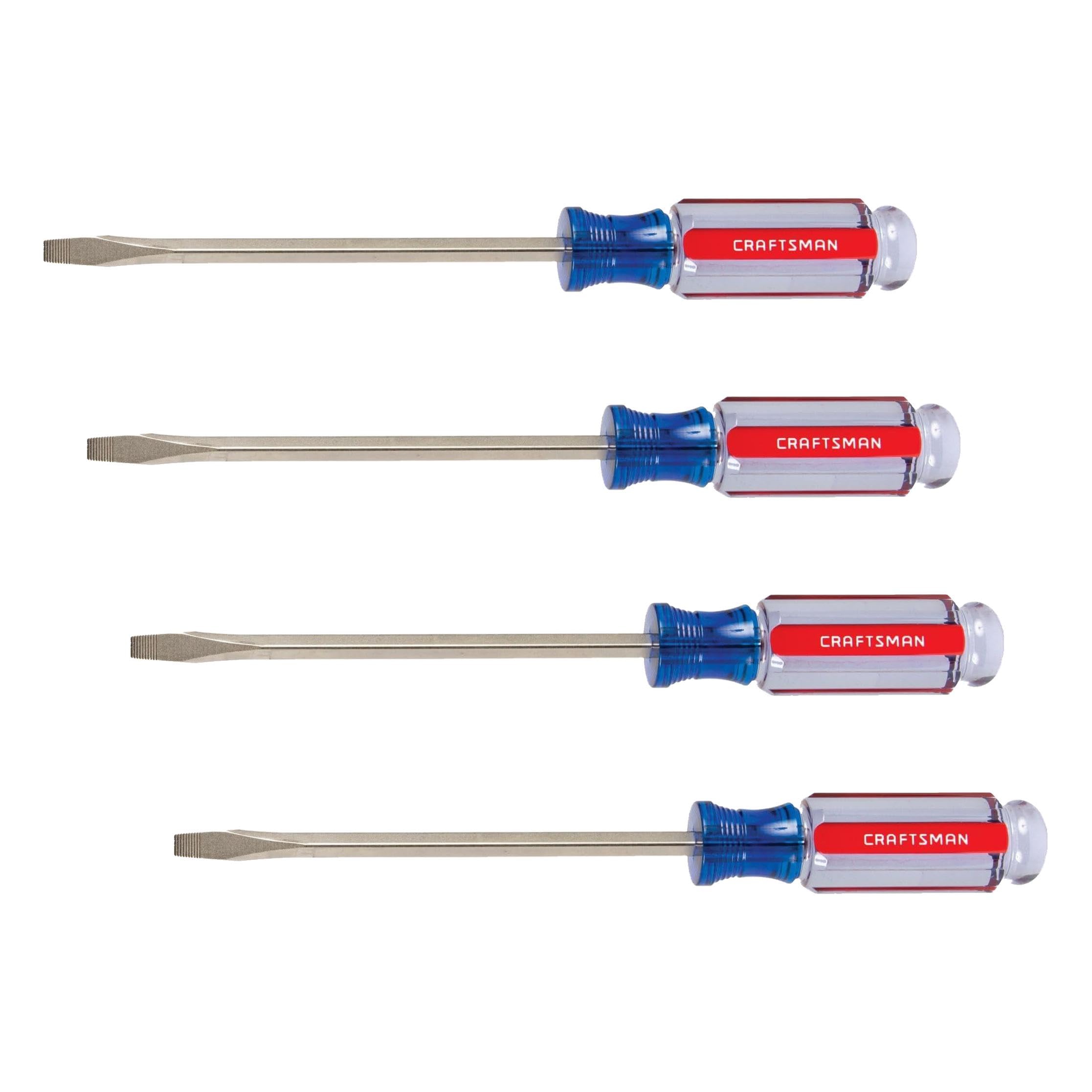 CRAFTSMAN Screwdriver, 1/4-in x 6-in Slotted, Acetate Handle