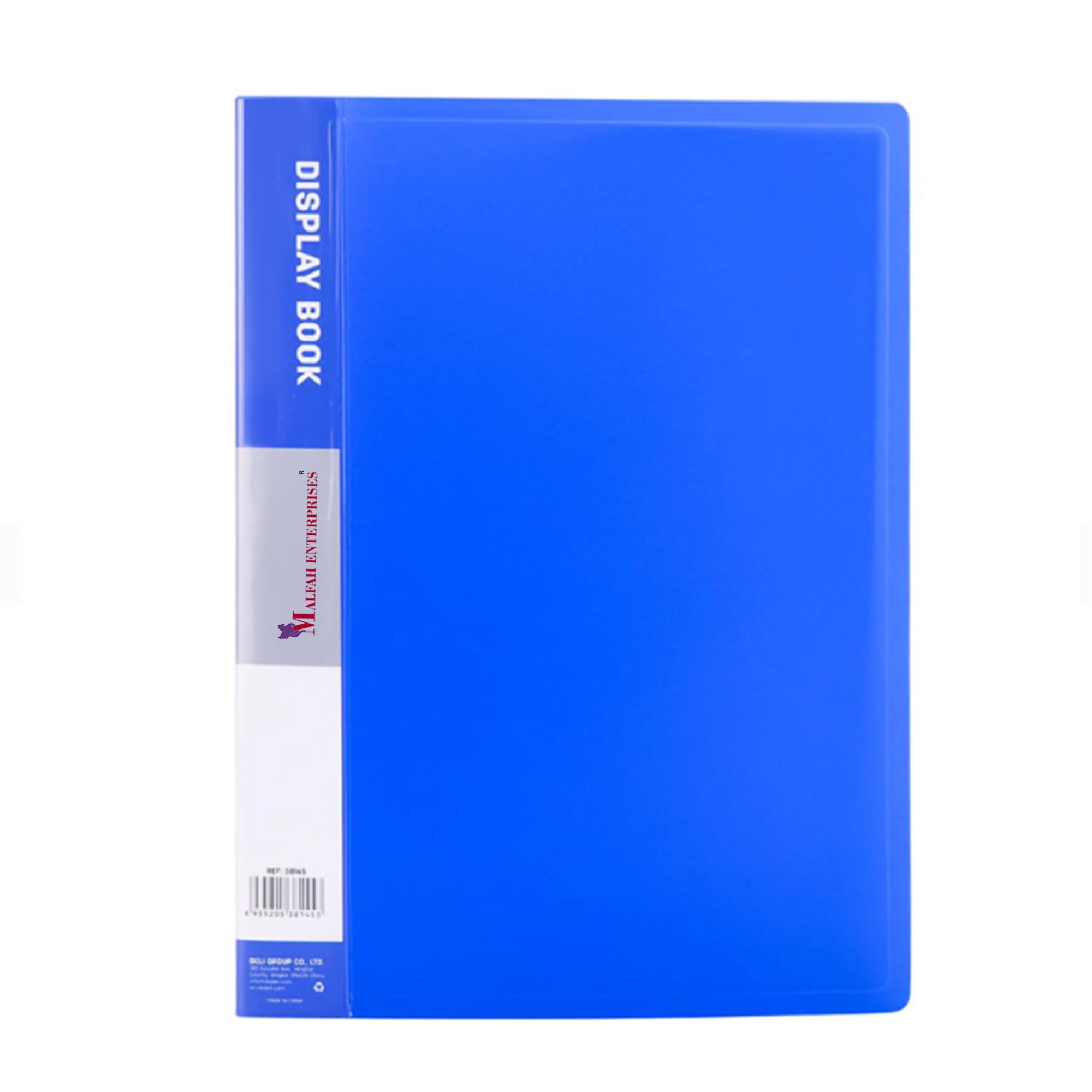 Malfah Enterprises Presentation Display Book Portfolio File Folder Binders with Plastic Clear Sleeves Document Organizer Sheets Artwork School Office Black/blue 40 Pockets Bound A4 38145 QTY 1 PC