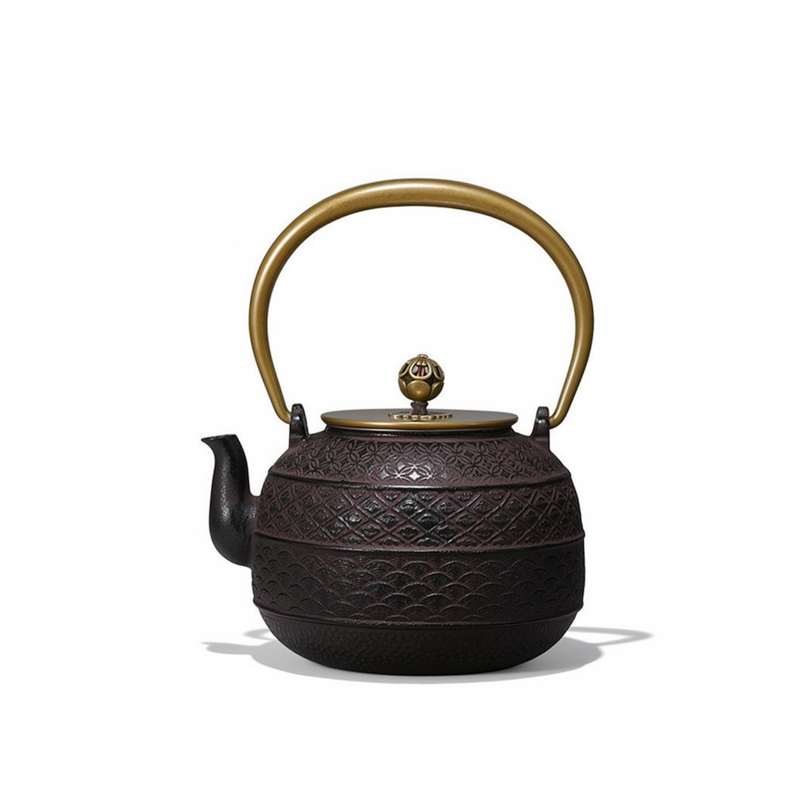 Tetera Hierro Fundido con Cesta para Infusiones Japonesa Tetera con Cesta para Infusiones Gran Aficionados Al Té, Maroon, Fengshengshuiqi
