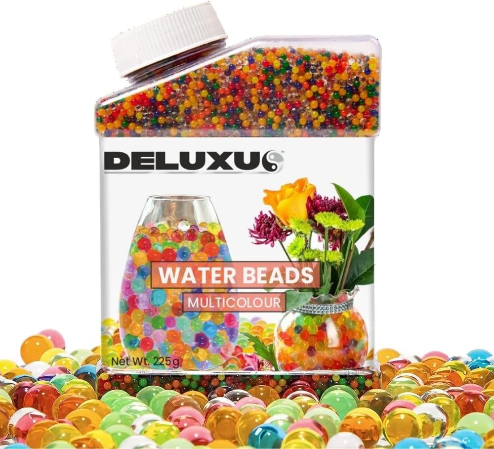 DELUXUS Water Beads 50000 Pcs Colourful Water Gel Balls Aqua Beads Vase