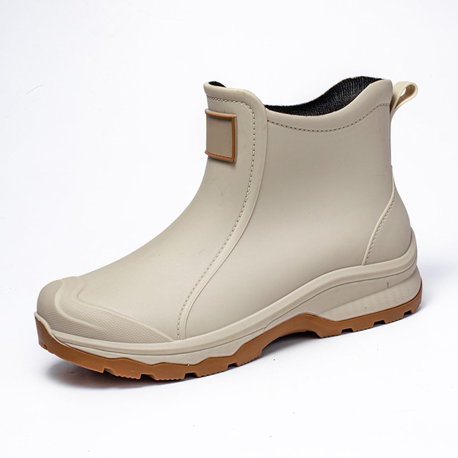 Botas de lluvia de media altura para hombre, suela suave, resistentes al viento, resistentes a la abrasión, zapatos de trabajo, antideslizantes, cómodos, para navegar, acampar, navegar y actividades