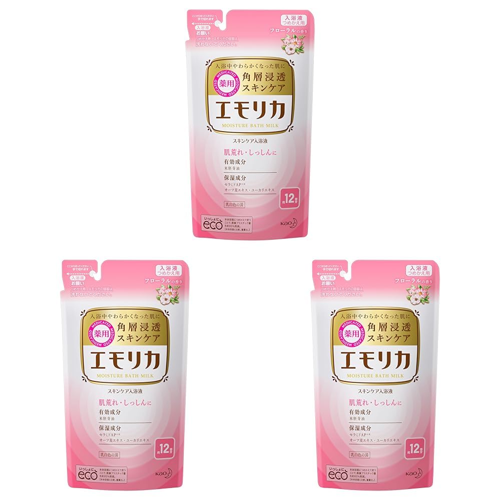 Amazon | エモリカ 薬用スキンケア入浴液 フローラルの香り つめかえ用