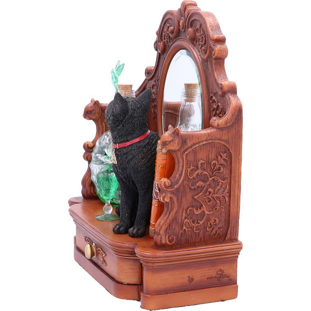 Nemesis Now B4955R0 Lisa Parker - Figura de Gato absenta y Hada Verde, 21,5 cm
