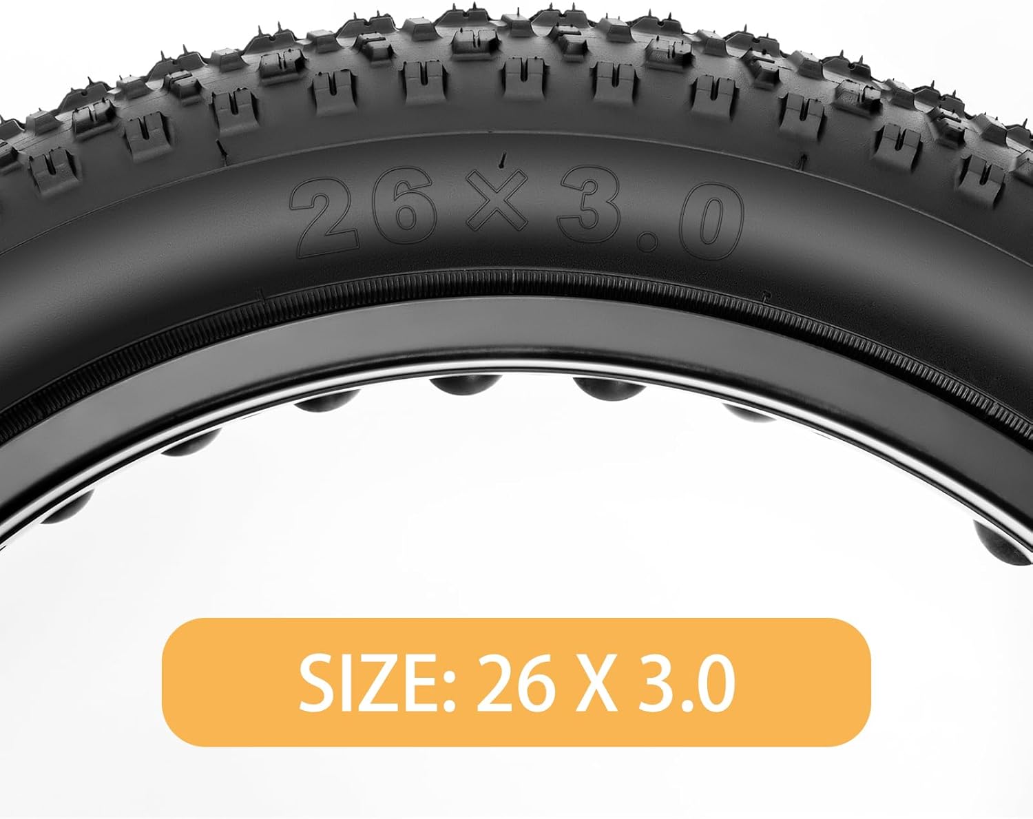 Hycline Fat Bike Replacement Tire: 20x3.0/26x3.0 Inch High-Performance Wear-Resistant Folding MTB Bicycle Tires, All Terrain High-Density Bike Tires with Street or Trail Riding