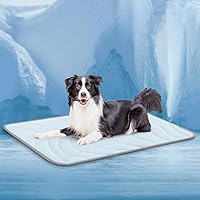 Cozyide Extra Large Dog Cooling Mat 40x28 Reversible Pet Pad - Advanced Arc-Chill Cooling, All-Season Blue Comfort
