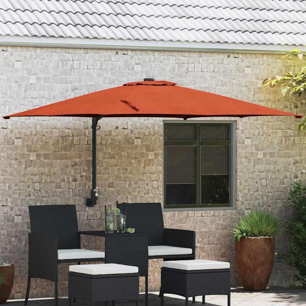 Parasol de jardin en terre cuite avec toile de protection UV