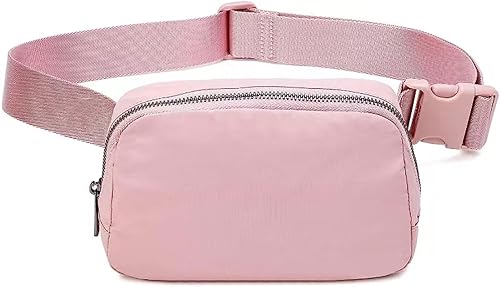 Miniatura 6 de Riñonera para correr para mujeres y hombres, bolsa cruzada con correa ajustable para deportes, AB-Rosa, Las mini bolsas de cinturón ideales son muy