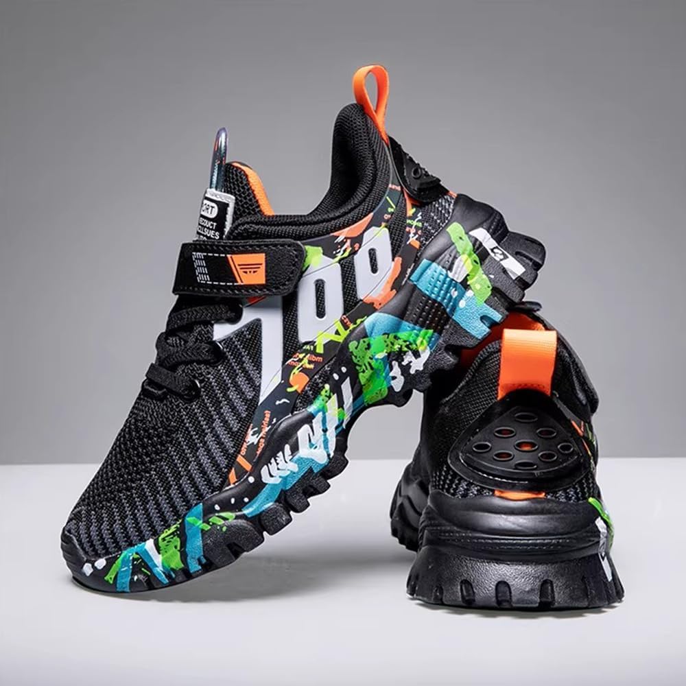 Kids Shoes for Boys Girls Sneakers Sports Knitted Mesh Running Athletic Walking Gym Sports Lightweight Breathable Toddler Little Kid Big Kid - Image 3