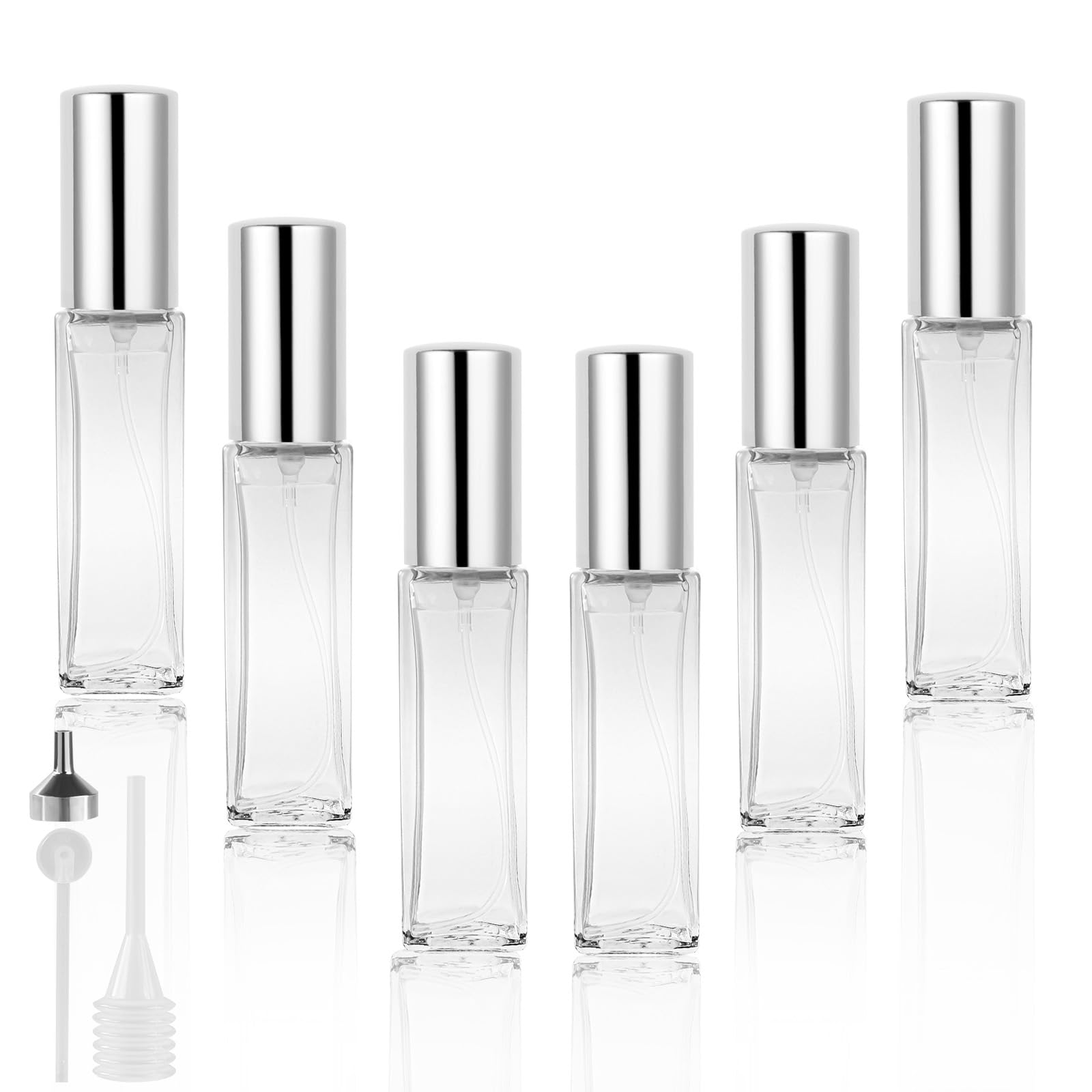 LOPHE Atomizador de Vidrio, 2 * 50ml Botella de Perfume Recargable de Cristal, Portátil Frasco Pequeño para Perfume, Pulverizador de Viaje Transparente — view 21