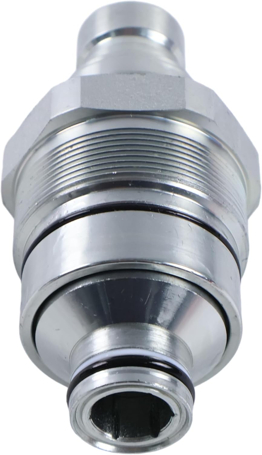 V1311-77140 7246799 AT406474 Hydraulic Male Flat Face Quick Coupler 48mm Compatible with Kubota SVL75-2 SVL95-2 SSV65 SSV75, Bobcat 753 763 773 863 864 883, JD 318E 319E 320E, 47396760 373-6967
