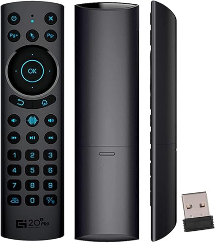 G20BTS Plus Wireless Bluetooth 5.0 Control remoto retroiluminado por voz Soporte 2.4G Giroscopio USB IR Learning Control remoto para Android TV Box