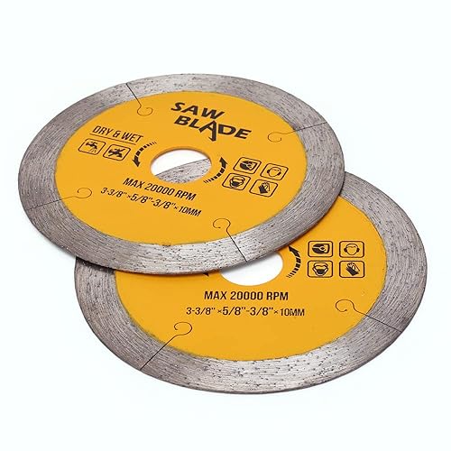 Miniatura 2 de Panfreet 2 piezas  lote de 3-38 pulgadas Super Thin J Slot Diamond Porcelain Tile Cuchilla de corte