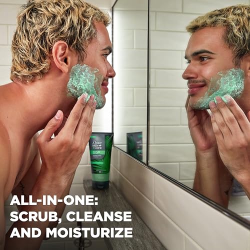 Image of DOVE MEN + CARE Body and Face Scrub Costal Cedar Deeply Exfoliates for Hydrated & Nourished Skin 100% Gentle Cleanser, No Sulfate Cleansers or Parabens, 98% Biodegradable Formula 9 oz