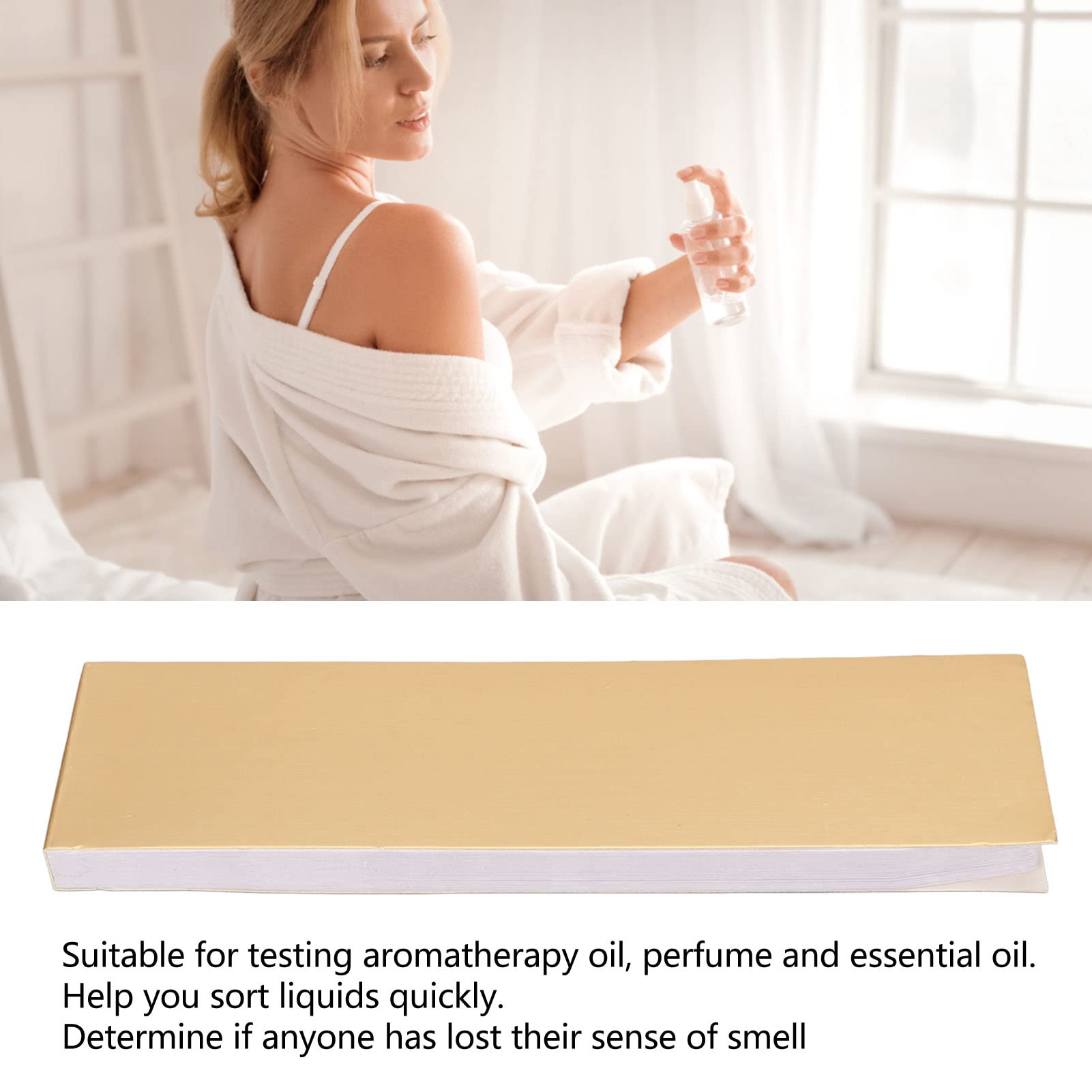 100PCS Perfume Test Strips Paper, Disposable White Perfume Essential Oils Paper Test Strips, Aroma Testing Strips for Fragrances Scents Essential Oils Aromatherapy Testing