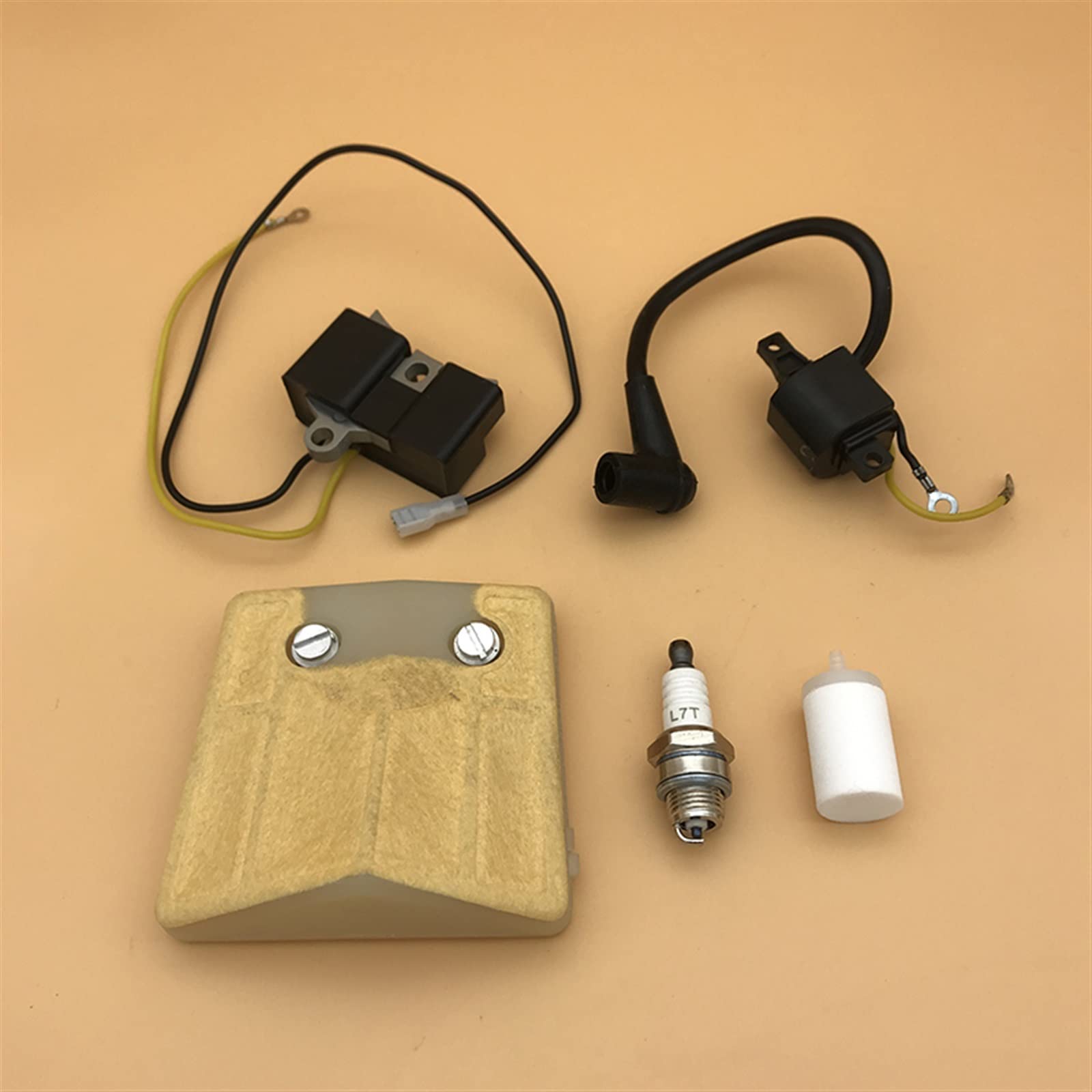IWBR Filtro de Aire, Filtro de Combustible, Bobina de Encendido, Magneto, Kit Apto for Husqvarna 61 66 266, Piezas de Motosierra, Sierras de Cadena de Gas #501516201,501617201