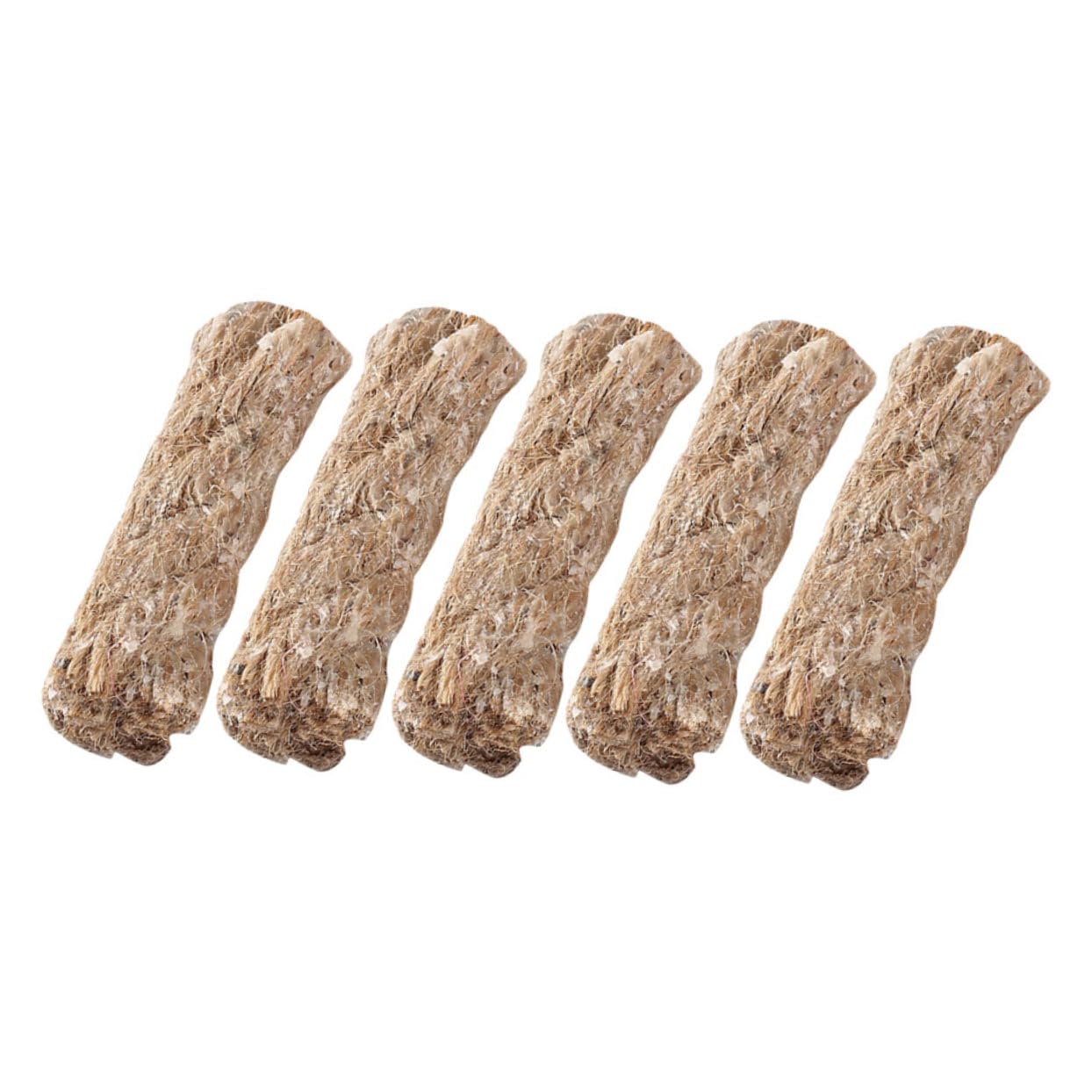 OHPHCALL Practical Outdoor Hiking Lighter 5 Pack Jute Fire Starter Ropes Windproof and Long Burning