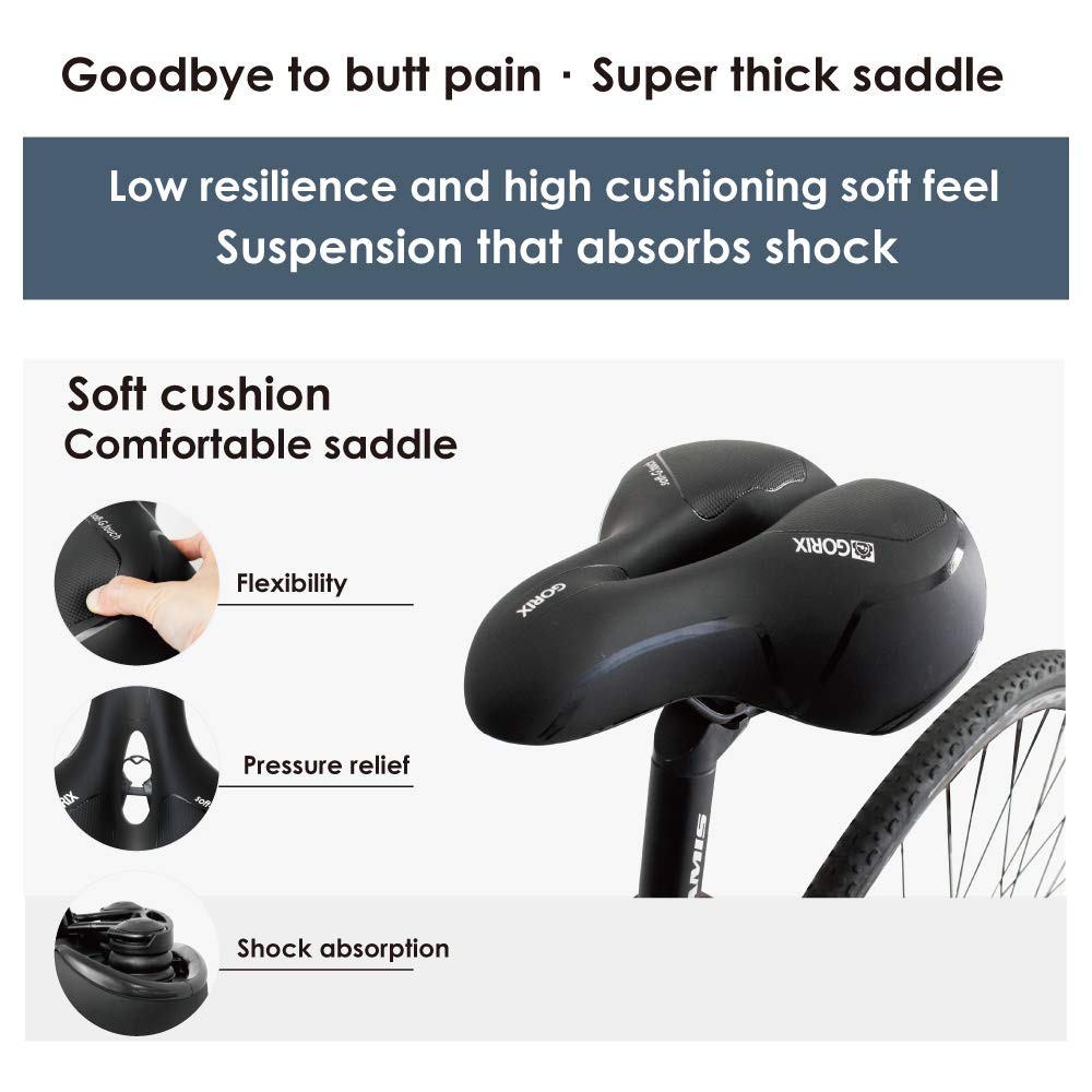Comfort Wide Extra Soft Shockproof Comfortable Cushion Saddle Bike