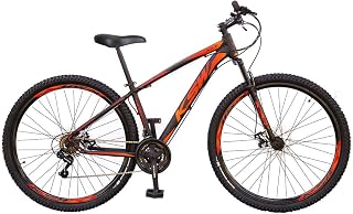 Bicicleta Aro 29 KSW XLT 2020 City 21v Freio a Disco Preto com Vermelho e Laranja 19