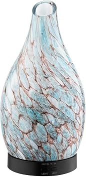 Discover Marble Dekoratif Işıklı Cam Hava Nemlendirici Esansiyel Uçucu Yağ Aroma Difüzörü