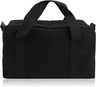 Baizoy 12 Inch Canvas Tool Bag for Men - Wide Mouth Small Organizer for Screwdrivers, Wrenches, Pliers - Black Home Storage