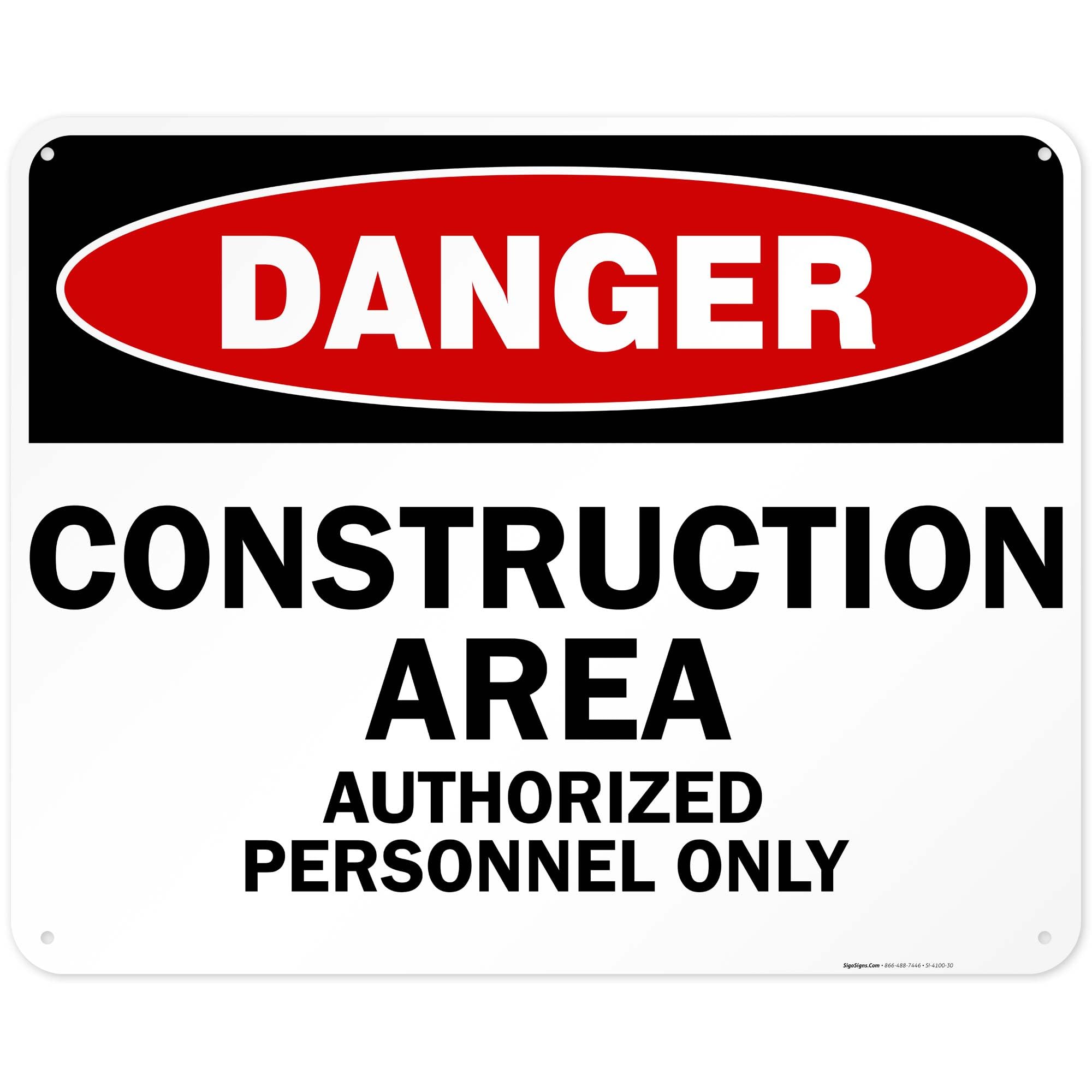 Danger Construction Sign - Authorized Personnel Only -17 Danger Construction Sign - Authorized Personnel Only -17