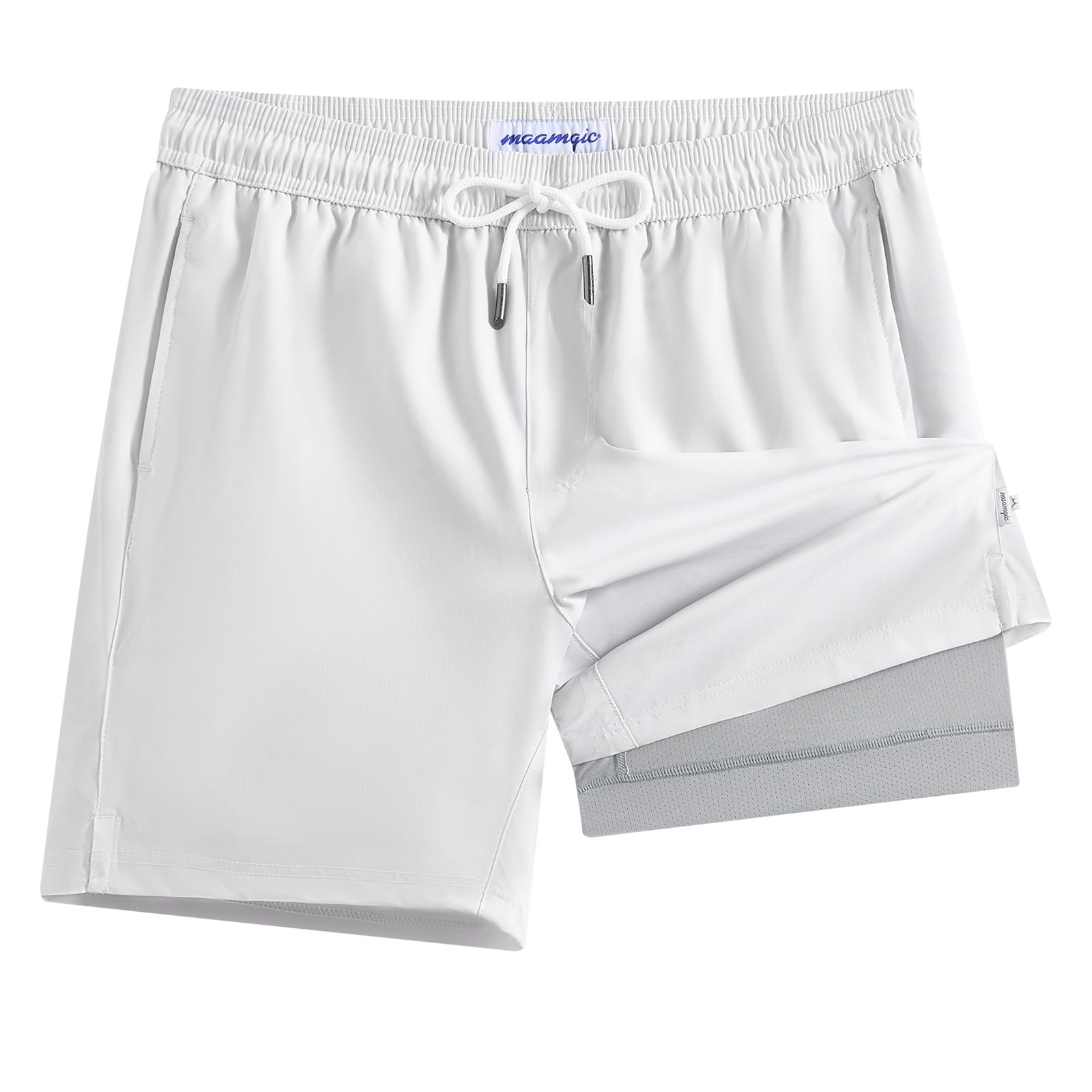 maamgic Mens Swim Trunks with Compression Liner 7 Inch Inseam Mens Bathing Suit Quick Dry Swimming Trunks Swimsuit-picture-43