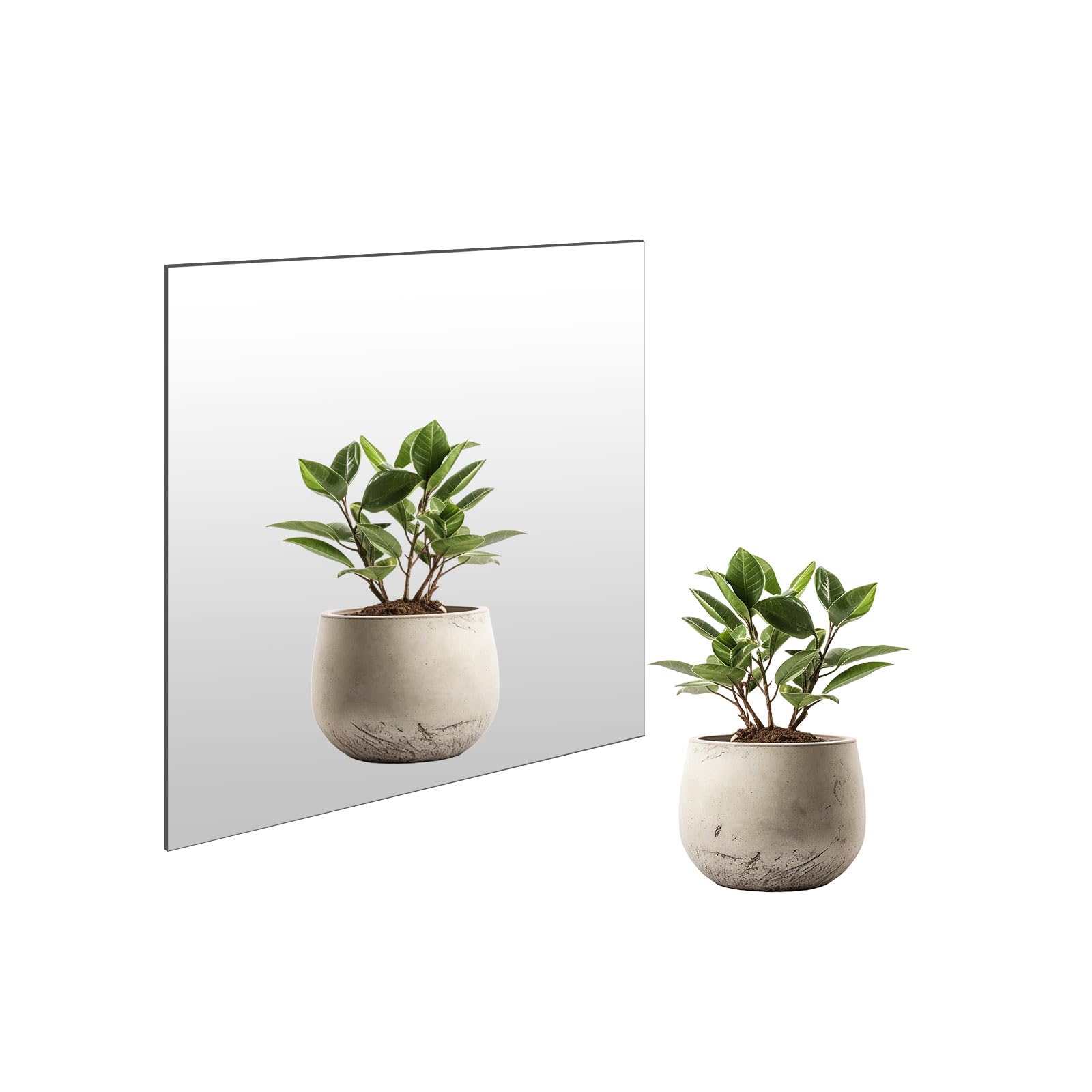 Small Glass Mirror for Wall 8x8 -1PC Frameless Peel Stick Mirror Tile for Bedroom Bathroom Lightweight Modern HD
