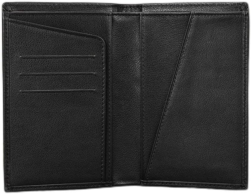 Leather Passport Bag Business Wallet Leather Wallet Vintage Cowhide Passport Holder Men's Wallet(E)
