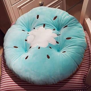Redondo Ante Cojín Del Asiento,Pp Algodón Creativo Felpa Cojín De La Silla,Antideslizante Niños Fruta Panel De Silla,Puf De Tatami De Piel Sintética Para Redondo Cuadrado Silla Kiwi 40cm De Diámetro