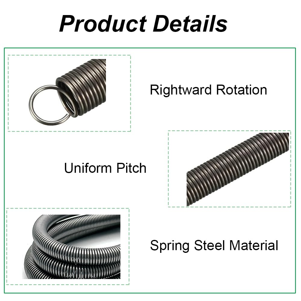 Spring Steel Dual Hook Tension Spring Wire Diameter 0.05" Length 80mm/3.15in Extension Spring Tension for Electrical Appliances and Hardware Tools (25, Mix Size)