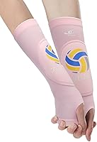 Vista 7 de HiRui Mangas de brazo de voleibol, mangas para antebrazo, con almohadillas de protección y orificio para el pulgar para niños, jóvenes, mujeres