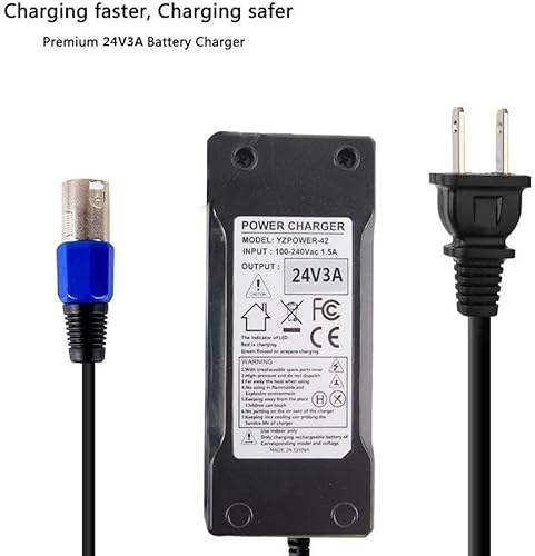 Miniatura 3 de Cargador 24V 3A, Adaptador de Batería, Mangosta, Jazzy, GT, eZip, Go-Go Elite Traveller, Shoprider, Jazzy Select 6 Ultra