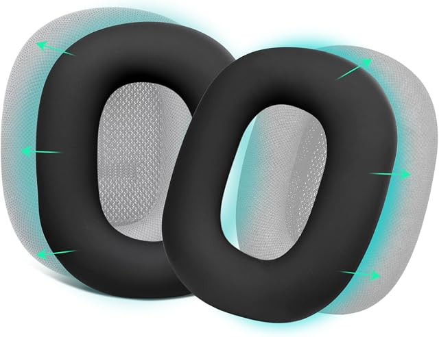 SOULWIT Silicone Ear Pads Cover Protector for AirPods Max Headphones Cushions, Sweatproof, Easily Washable, Rugged Durability - Black