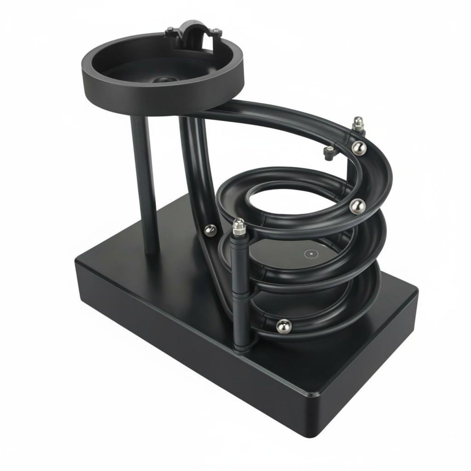 Tap Control Electromagnetic Rolling Ball Sculpture Quiet Operation Electromagnetic Marble Machine USB-C Rechargeable Spiral Track Kinetic Art Toy 1800mAh Battery for Office Workers-image-14