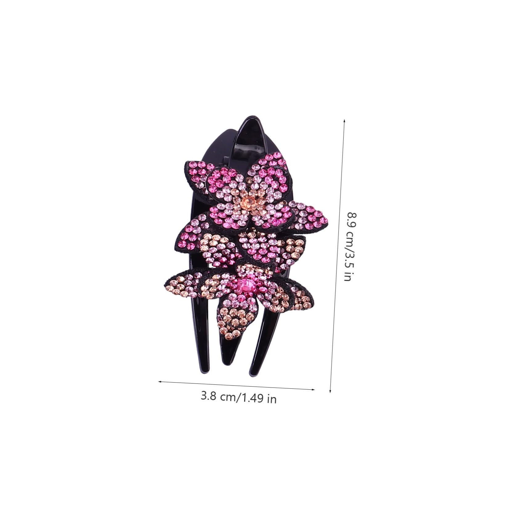 Beaupretty 6 Stück Strass Drei Zahn Entenbill Haarklammer Blumendesign Bunte Haarklammern für und Mädchen für Hochzeiten und Partys