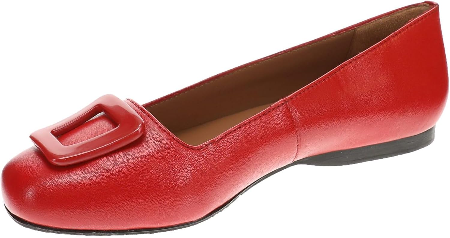 ARRAY Women’s Jubilee Nappa Leather Flat with Ornament Detail, Sky Blue