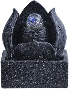 Amazon.co.jp 卓上噴水 デスクトップ噴水 ミニ滝 樹脂 室内噴水 風水装飾 玄関 置物 インテリア おしゃれ かしつき 加湿器