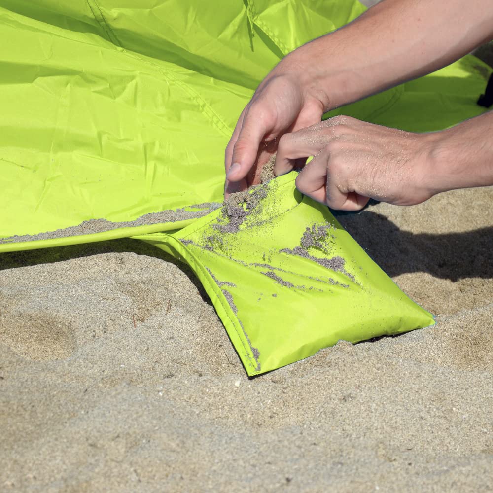 outdoorer Pop-up domek plażowy Zack PREMIUM, UV 80, zielony, w zestawie śledzie piaskowe, 3 okna i wzmocnione dno