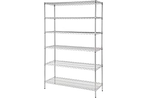 21" Deep x 54" Wide x 74" High 6-Tier Chrome Wire Shelving Unit