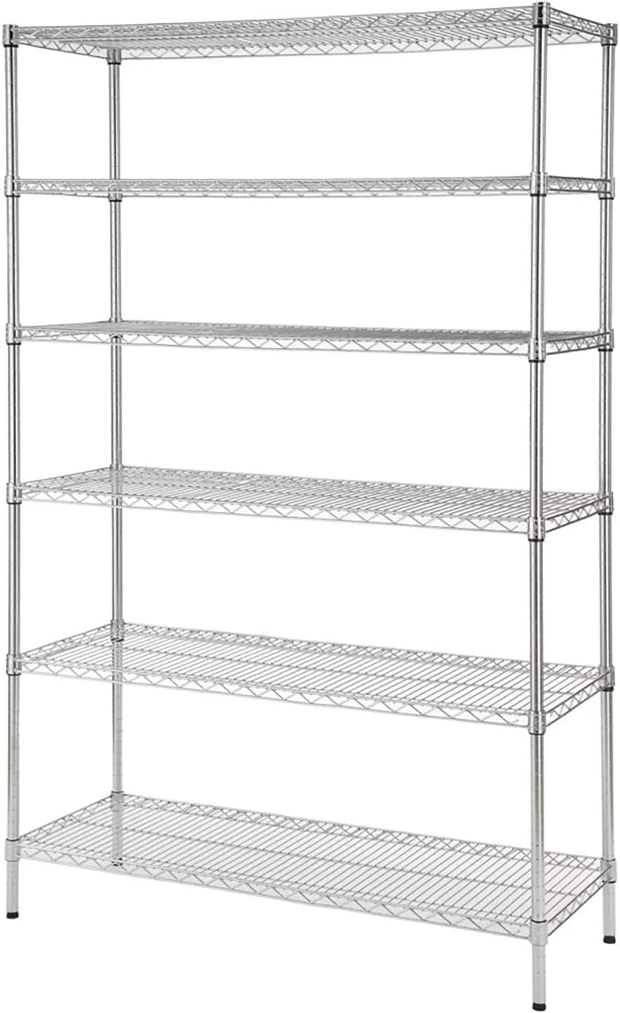 18" Deep x 30" Wide x 74" High 6 Tier Chrome Wire Shelving Kit | NSF Commercial Storage Rack Unit
