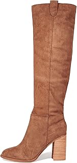 Erocalli Suede Knee-High Boots Fall Boot For Women Chunky Block High Hee...