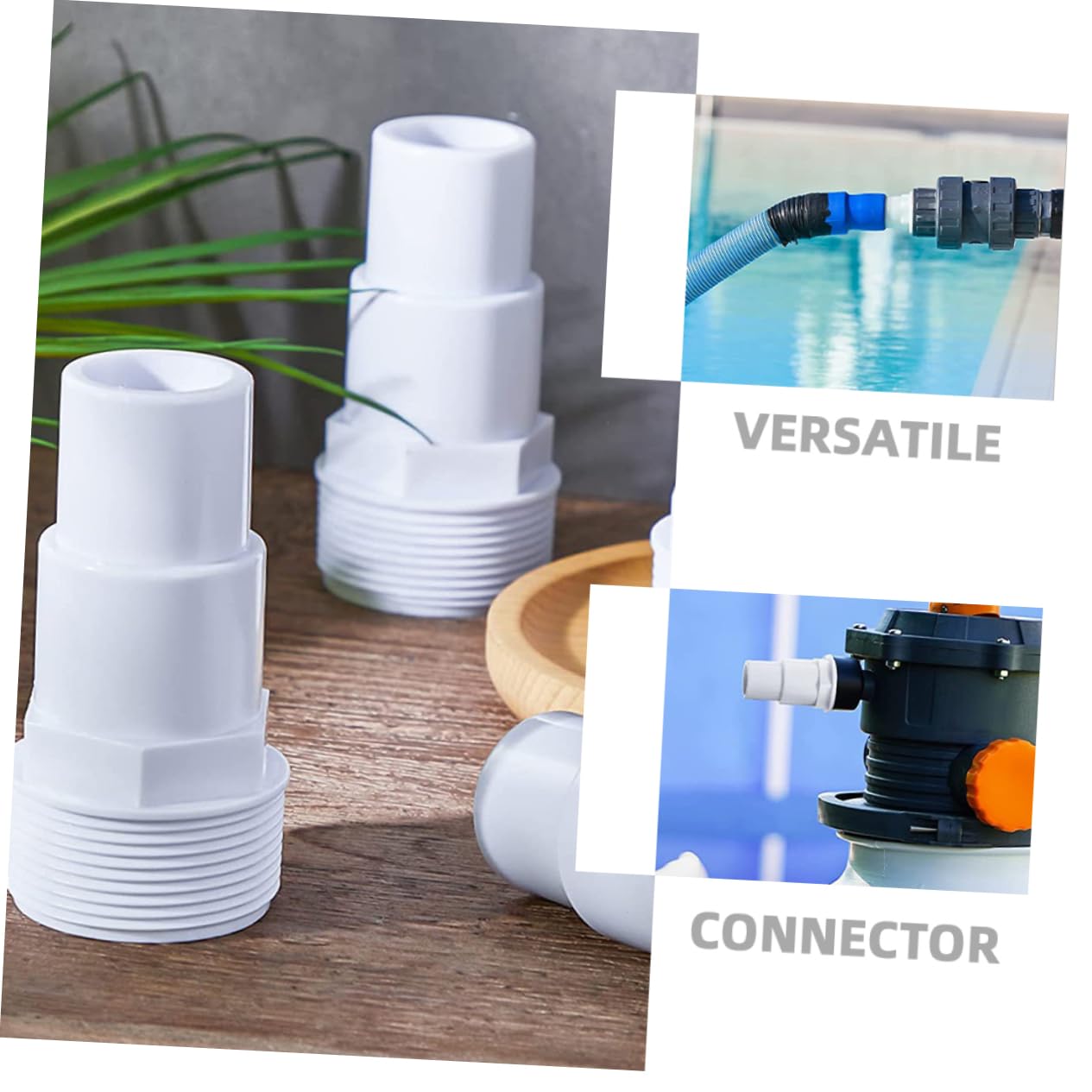 VANZACK 9stücke Zuverlässiger Pool Pumpenadapter Praktischer Verbindungsschlauch Für Poolfilter Langlebiges Material Für Einfache Poolwartung
