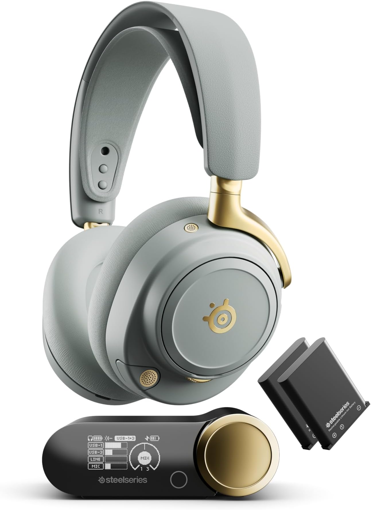 SteelSeries ArctisNovaElite　Sage & Gold Steelseries 61663 Arctis Nova Elite Sage And Gold Lightweight