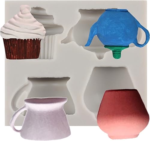 Miniatura 10 de Tetera de silicona para fondant, molde para taza de té, molde de magdalena para fiesta de té, decoración de pasteles, decoración de cupcakes,