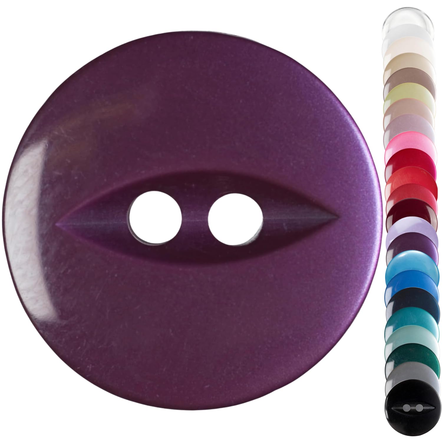 Purple Baby Cardigan Buttons, 11mm Fish Eye, Pack of 10 Matching