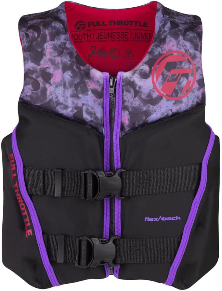 Youth Rapid Dry Flex Back Life Jacket, Red,142500-100-002-22