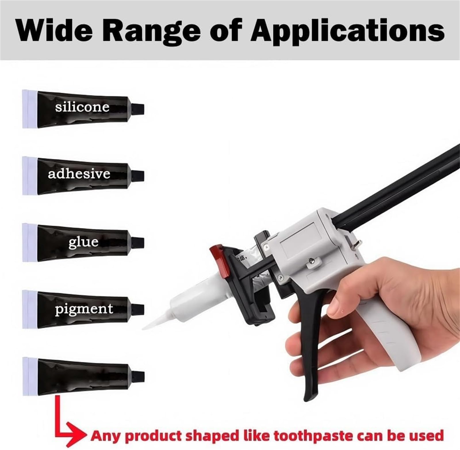 Toothpaste Tube Glue Gun, 704 Universal Manual Extruder Tube Squeezer, Silicone Glue Dispenser Machine, Extruder for Toothpaste Cream Adhesive